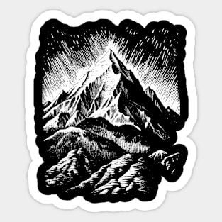 Everest art in linear style Sticker